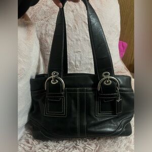Coach Black Leather Soho Handbag Vintage